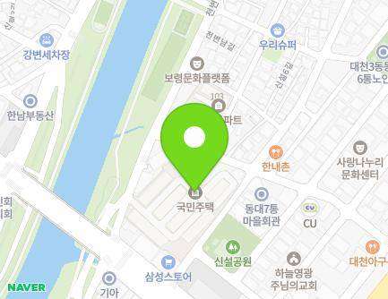 충청남도 보령시 천변남길 272 (동대동, 국민주택) 지도