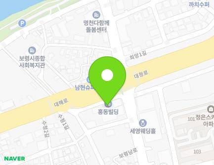 충청남도 보령시 대해로 3 (명천동, 홍동빌딩) 지도