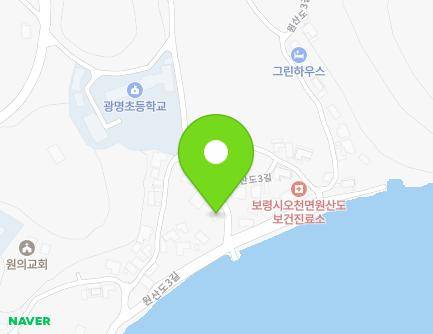 충청남도 보령시 오천면 원산도3길 151-3 (점촌마을회관) 지도