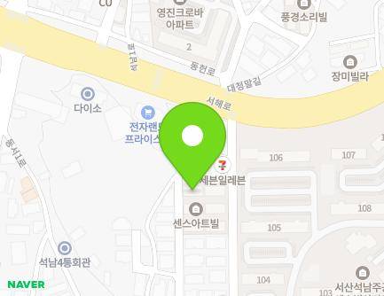 충청남도 서산시 석남4로 6-14 (석남동, 센스아트빌) 지도