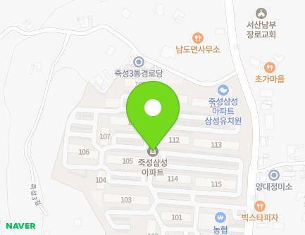 충청남도 서산시 남부순환로 767 (죽성동, 죽성동삼성아파트) 지도