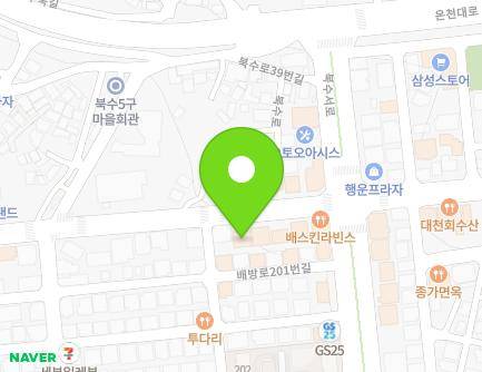 충청남도 아산시 배방읍 북수로 72 지도