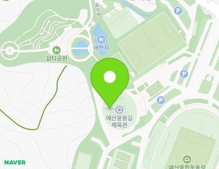 충청남도 예산군 예산읍 예산로 352 (윤봉길체육관) 지도
