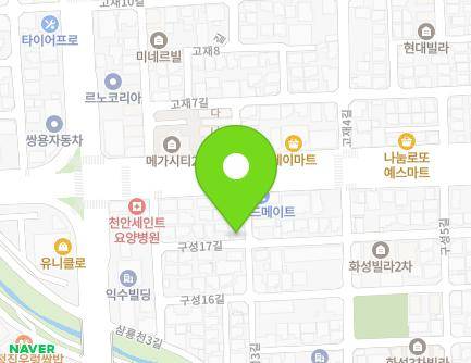 충청남도 천안시 동남구 구성17길 7 (구성동, 이정원룸) 지도