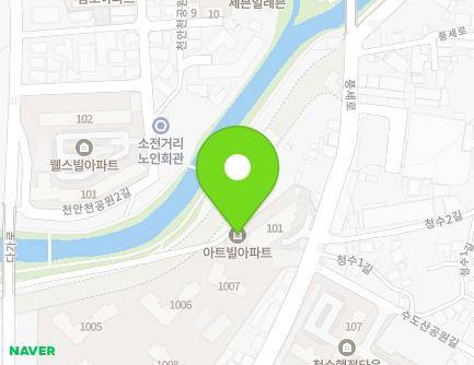 충청남도 천안시 동남구 풍세로 965 (다가동, 아트빌아파트) 지도