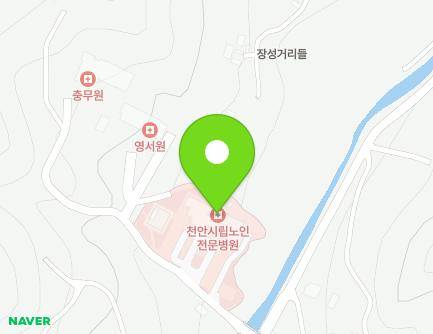 충청남도 천안시 동남구 목천읍 삼방로 735 (천안시립노인전문병원) 지도