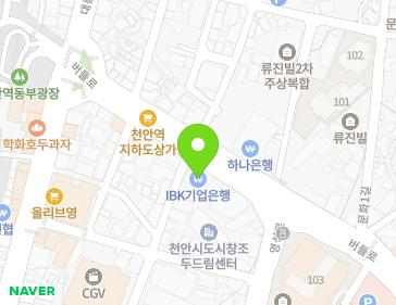 충청남도 천안시 동남구 버들로 16 (문화동, 기업은행천안지점) 지도