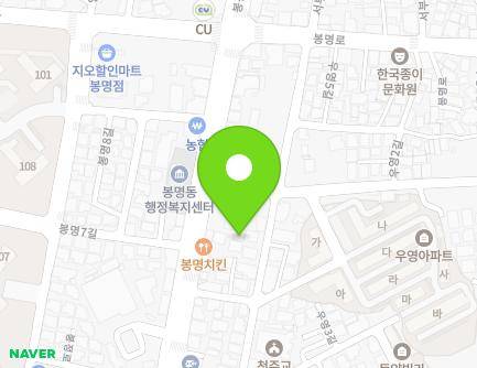 충청남도 천안시 동남구 봉정로 30-9 (봉명동) 지도