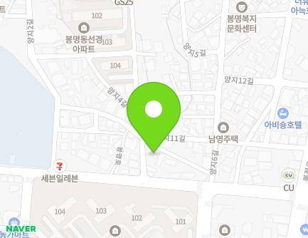 충청남도 천안시 동남구 양지4길 4 (봉명동, 화승세탁) 지도