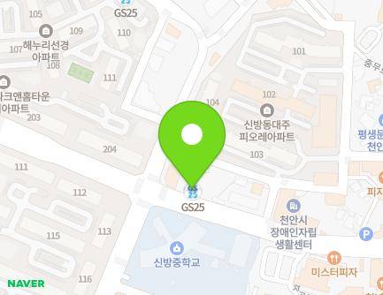 충청남도 천안시 동남구 서부대로 247-26 (신방동) 지도