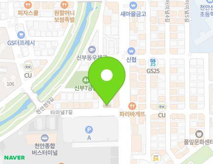 충청남도 천안시 동남구 터미널7길 13 (신부동, 남주해장국) 지도