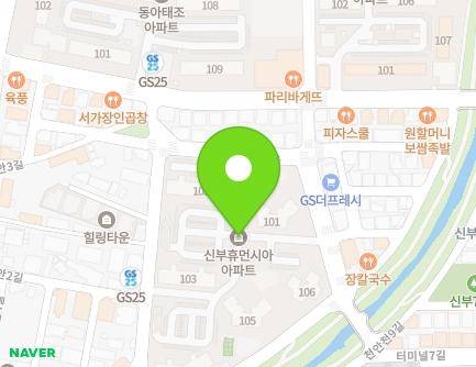 충청남도 천안시 동남구 천안천8길 45 (신부동, 방죽안휴먼시아아파트) 지도