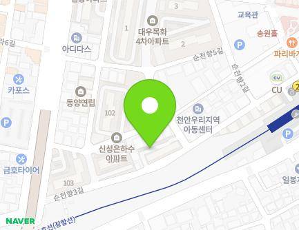 충청남도 천안시 동남구 봉명1길 1 (쌍용동, 대우장미아파트) 지도
