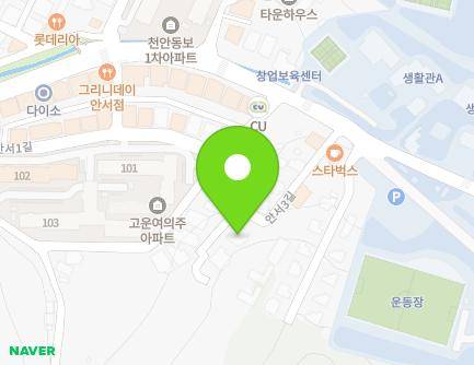 충청남도 천안시 동남구 안서3길 15 (안서동, 힐사이드) 지도