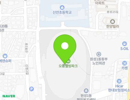충청남도 천안시 동남구 성황로 121 (원성동, 오룡경기장) 지도