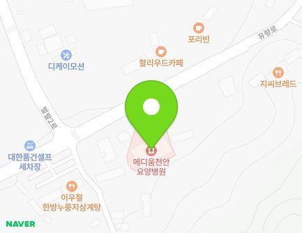 충청남도 천안시 동남구 유량로 180 (유량동, 메디움천안요양병원) 지도