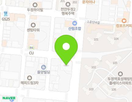 충청남도 천안시 서북구 봉정로 321 (두정동) 지도