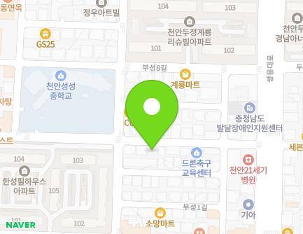 충청남도 천안시 서북구 부성7길 26 (두정동, 필하우스) 지도