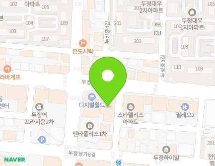 충청남도 천안시 서북구 두정로 230 (두정동, 코리타운) 지도