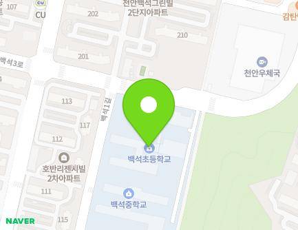 충청남도 천안시 서북구 백석3로 98 (백석동, 백석초등학교) 지도