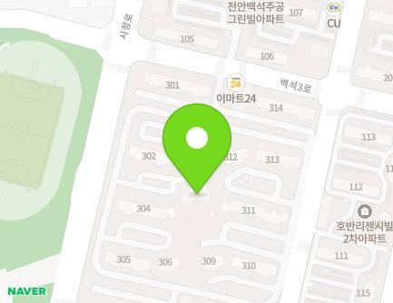 충청남도 천안시 서북구 백석3로 70 (백석동, 주공그린빌11단지3차아파트) 지도