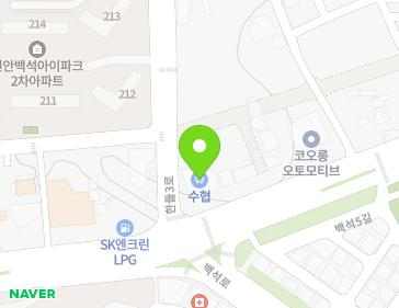충청남도 천안시 서북구 한들3로 8 (백석동) 지도