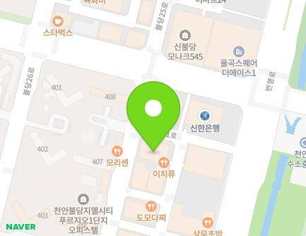 충청남도 천안시 서북구 불당25로 154 (불당동, W타워) 지도