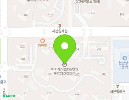 충청남도 천안시 서북구 성성9로 14 (성성동, 천안레이크타운2차푸르지오) 지도
