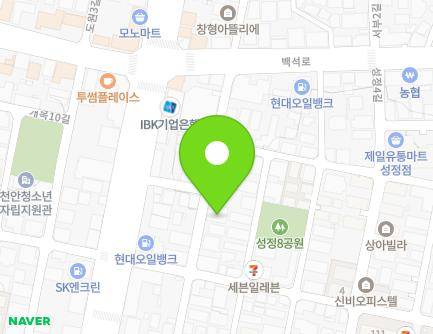 충청남도 천안시 서북구 성정1길 40-1 (성정동) 지도