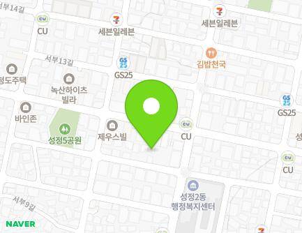 충청남도 천안시 서북구 서부11길 19-2 (성정동) 지도