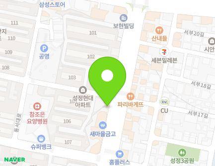 충청남도 천안시 서북구 쌍용대로 299 (성정동) 지도