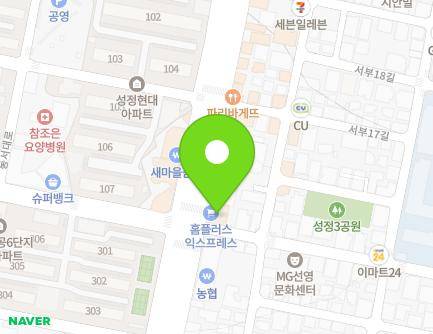 충청남도 천안시 서북구 쌍용대로 290 (성정동, 부광약국) 지도