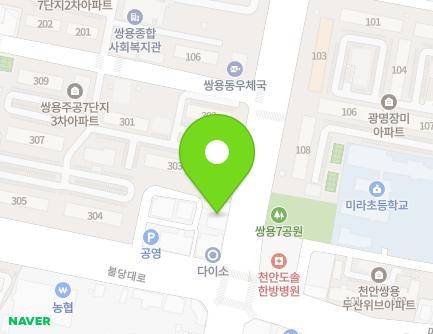 충청남도 천안시 서북구 서부대로 371 (쌍용동) 지도