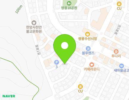 충청남도 천안시 서북구 월봉1길 50-8 (쌍용동, 한마음하우스) 지도