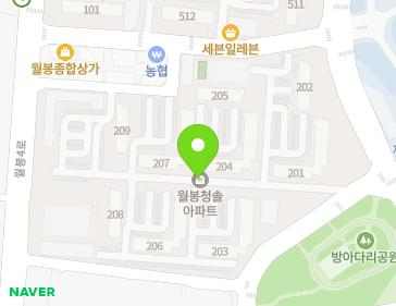 충청남도 천안시 서북구 월봉7길 77 (쌍용동, 청솔2차아파트) 지도