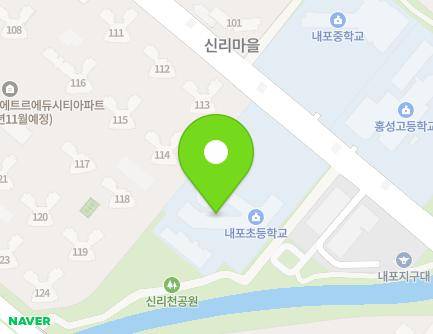 충청남도 홍성군 홍북읍 홍학로 38 (내포초등학교) 지도