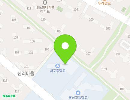 충청남도 홍성군 홍북읍 홍학로 41 (내포중학교) 지도