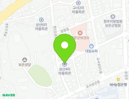 충청북도 보은군 보은읍 동광길 55 (삼산4리마을회관) 지도
