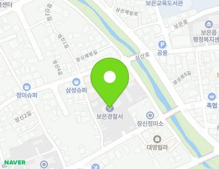 충청북도 보은군 보은읍 장신로 8 (보은경찰서) 지도