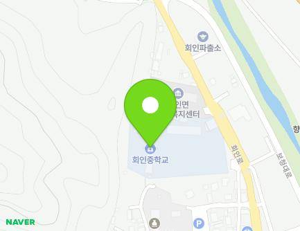 충청북도 보은군 회인면 회인로 73 (회인중학교) 지도