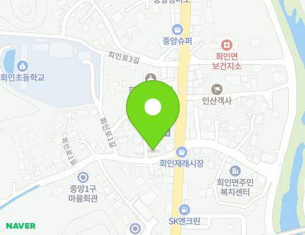 충청북도 보은군 회인면 회인로1길 4 (보은회인우체국) 지도