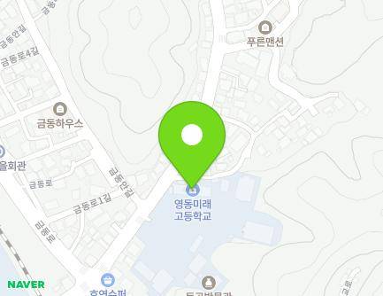 충청북도 영동군 영동읍 대학로 10 (영동미래고등학교) 지도