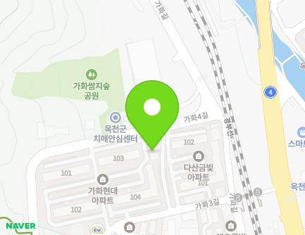 충청북도 옥천군 옥천읍 가화3길 10-8 (숲속아침어린이집) 지도