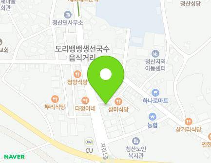 충청북도 옥천군 청산면 지전1길 12 (혼수방) 지도