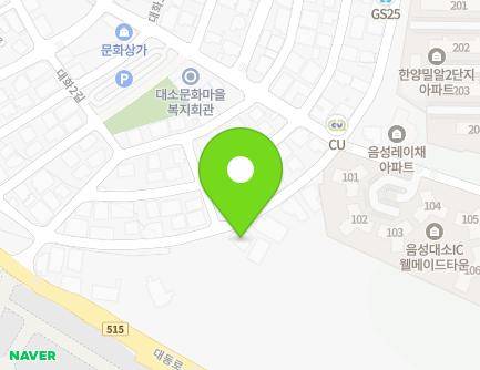 충청북도 음성군 대소면 대화1길 32 (현빌리지) 지도