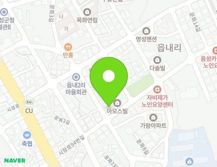 충청북도 음성군 음성읍 시장로94번길 17 (아모스빌) 지도