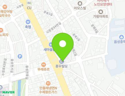 충청북도 음성군 음성읍 수정로 61 (홍우빌딩) 지도