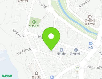 충청북도 음성군 음성읍 예술로8번길 10 지도