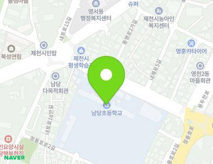 충청북도 제천시 청풍호로2길 4-5 (영천동, 남당초등학교) 지도