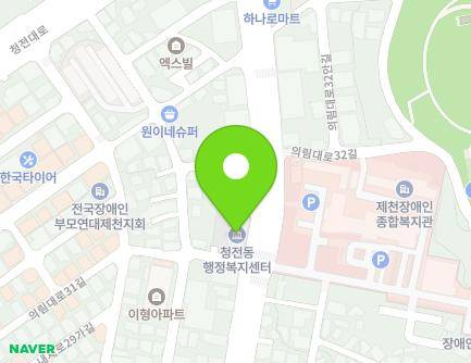 충청북도 제천시 의림대로 241 (청전동, 청전동행정복지센터) 지도